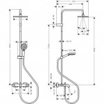 Душевая система наружного монтажа Hansgrohe Vernis Shape 230 Showerpipe 26284000 Душевая система наружного монтажа Hansgrohe Vernis Shape 230 Showerpipe 26284000